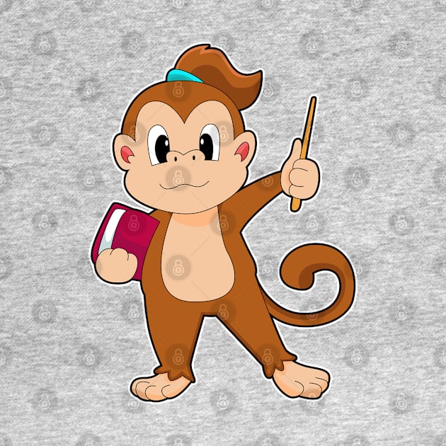 Monkey Teacher Book Pointer by Markus Schnabel